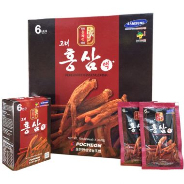Nước hồng sâm 6 năm tuổi Pocheon hộp 30 gói
